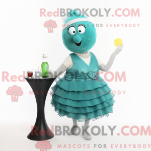 Teal Golf Ball mascot...