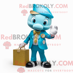 Cyan champagne maskot...