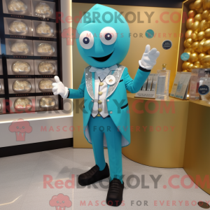 Cyan champagne maskot...
