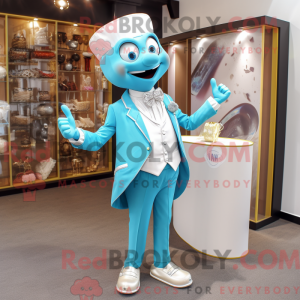 Cyan champagne maskot...