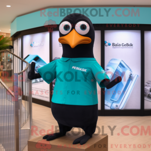 Teal Blackbird mascot...