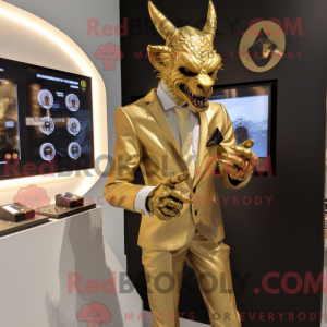 Máscara Gold Gargoyle com...