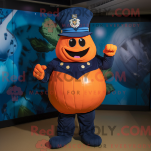 Navy Pumpkin mascot costume...