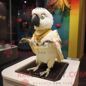 Cream Parrot maskot kostyme...