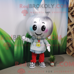 Sølv nepe maskot kostyme...