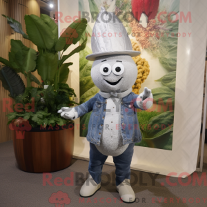 Sølv nepe maskot kostyme...