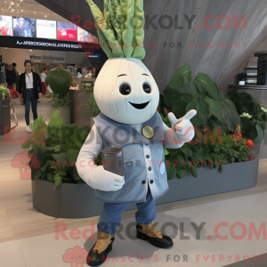 Sølv nepe maskot kostyme...