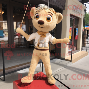Tan Tightrope Walker mascot...