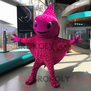 Magenta Stingray mascot...
