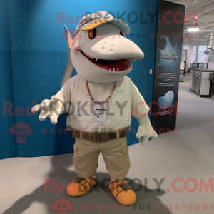 Cream Swordfish mascot...