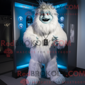 Hvit Yeti-maskotdraktfigur...
