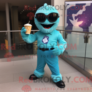 Turquoise Cupcake mascot...