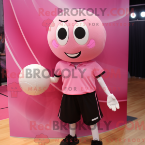 Pink Volleyball Ball maskot...