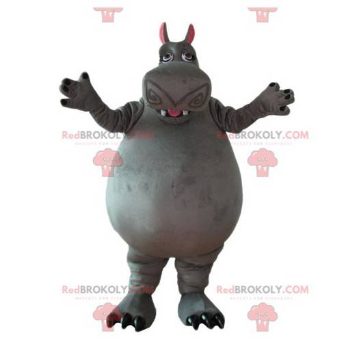 La mascota Gloria el hipopótamo de dibujos animados de