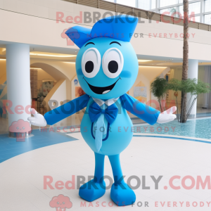 Blue Champagne mascot...