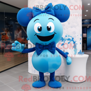 Blue Champagne mascot...