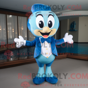 Blue Champagne mascot...