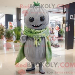 Grå melon maskot kostume...