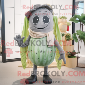 Grå melon maskot kostume...