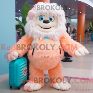 Peach Yeti-mascottekostuum...