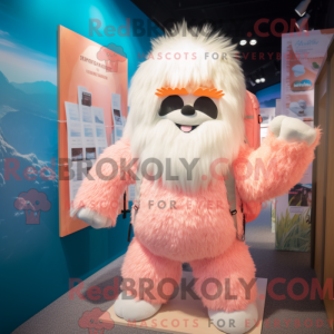 Peach Yeti-mascottekostuum...