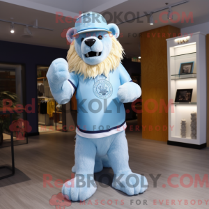 Sky Blue Lion mascotte...