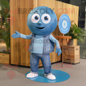 Cyan Plate Spinner maskot...