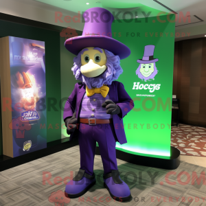 Lilla Leprechaun Hat maskot...