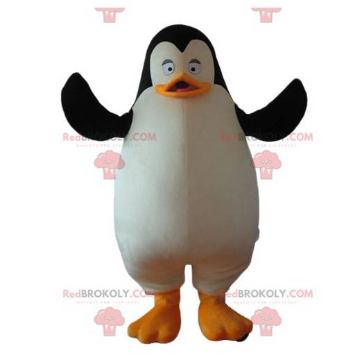 Mascote pinguim do desenho animado Pinguins de Madagascar -