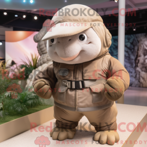 Beige Glyptodon maskot...