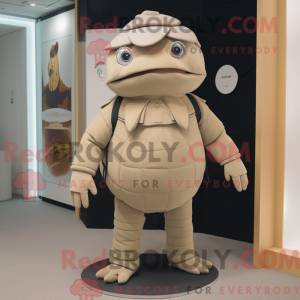 Beige Glyptodon maskot...