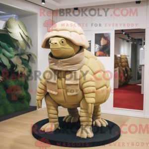 Beige Glyptodon maskot...