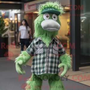 Grön Emu-maskotdraktfigur...