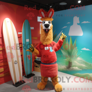 Red Llama mascot costume...