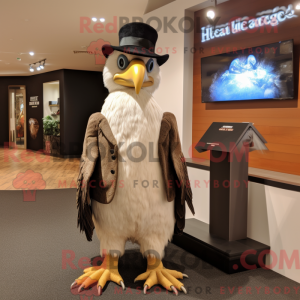 Beige Haast S Eagle mascot...