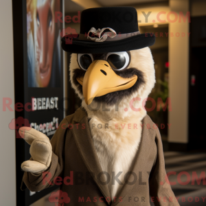 Beige Haast S Eagle maskot...
