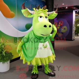 Postava maskota Lime Green...