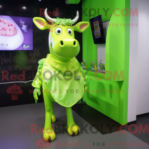 Postava maskota Lime Green...