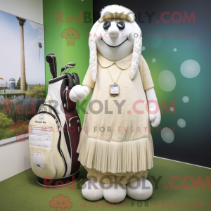 Saco de golfe creme com...
