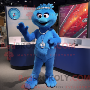 Blå armbånd maskot kostyme...