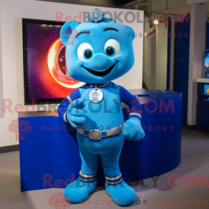 Blå armband maskot kostym...
