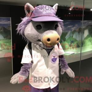 Lavendel villsvin maskot...