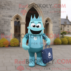Cyan Irish Castle maskot...