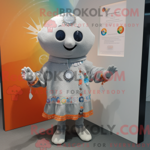 Sølv aprikos maskot drak...