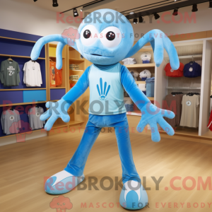 Sky Blue Spider mascot...