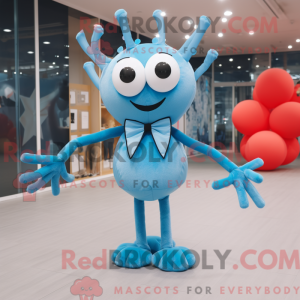 Sky Blue Spider mascot...