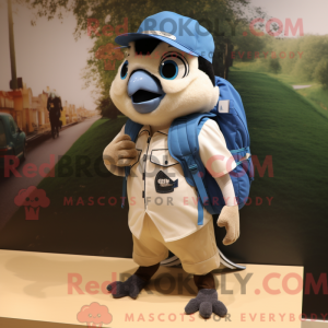 Cream Blue Jay mascot...