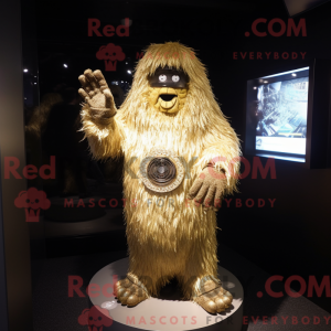 Gull Yeti maskot drakt...