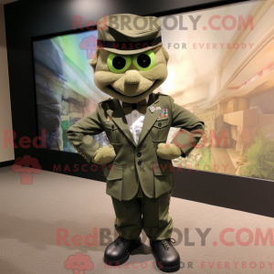 Beige Green Beret mascot...
