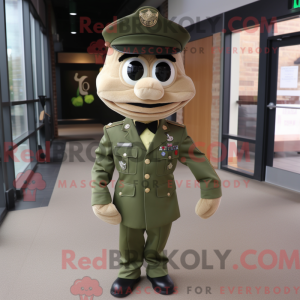 Beige Green Beret mascot...